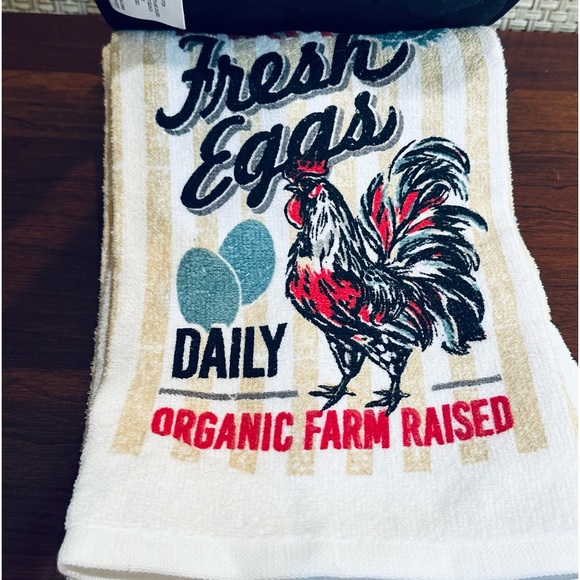 🌟HP🌟Rooster Kitchen Pot Holder & Towel Set by Trueliving - Picture 3 of 9